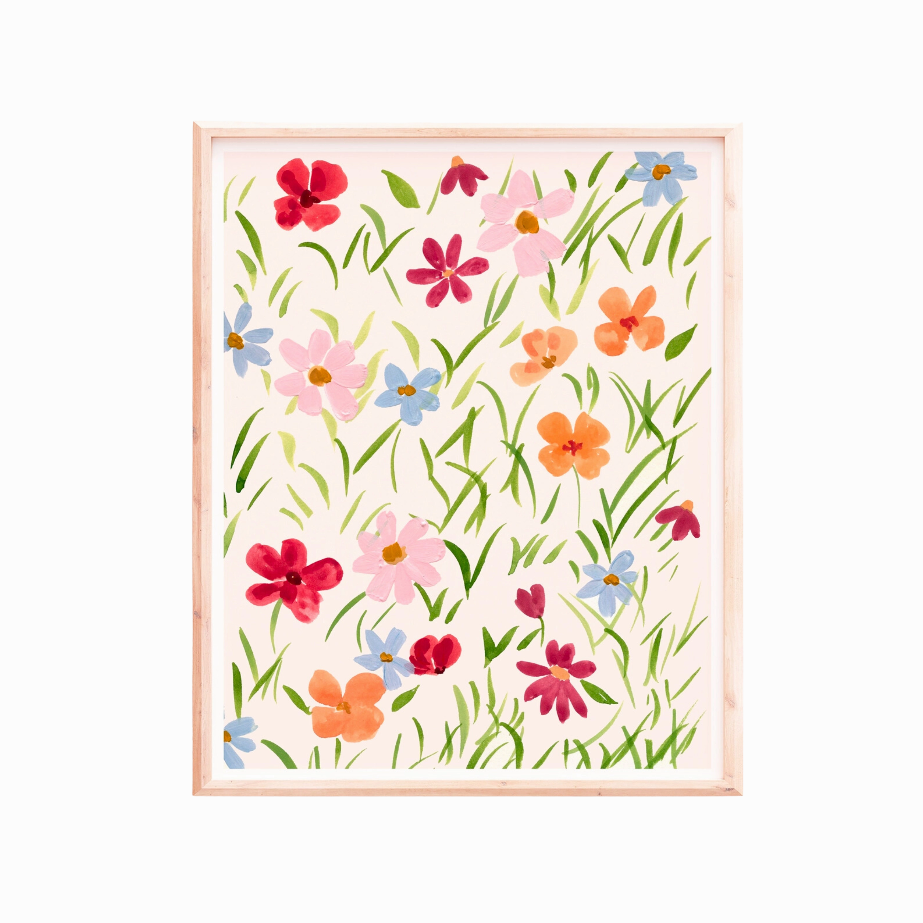 Vintage Flowers Art Print framed wall decor