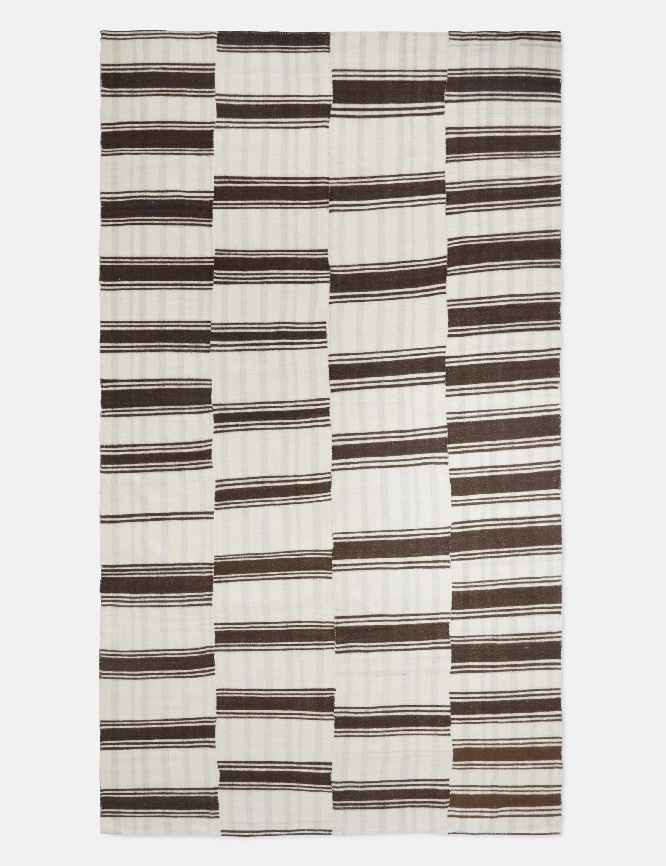 Vintage Kilim Flatweave Wool Rug No. 37, 3'11" x 7'3" trendy fashion rug