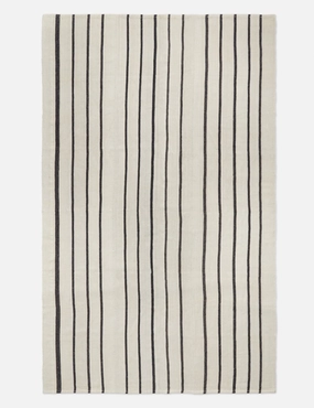 Vintage Kilim Flatweave Wool Rug No. 38, 6'3" x 10'12" trendy fashion rug