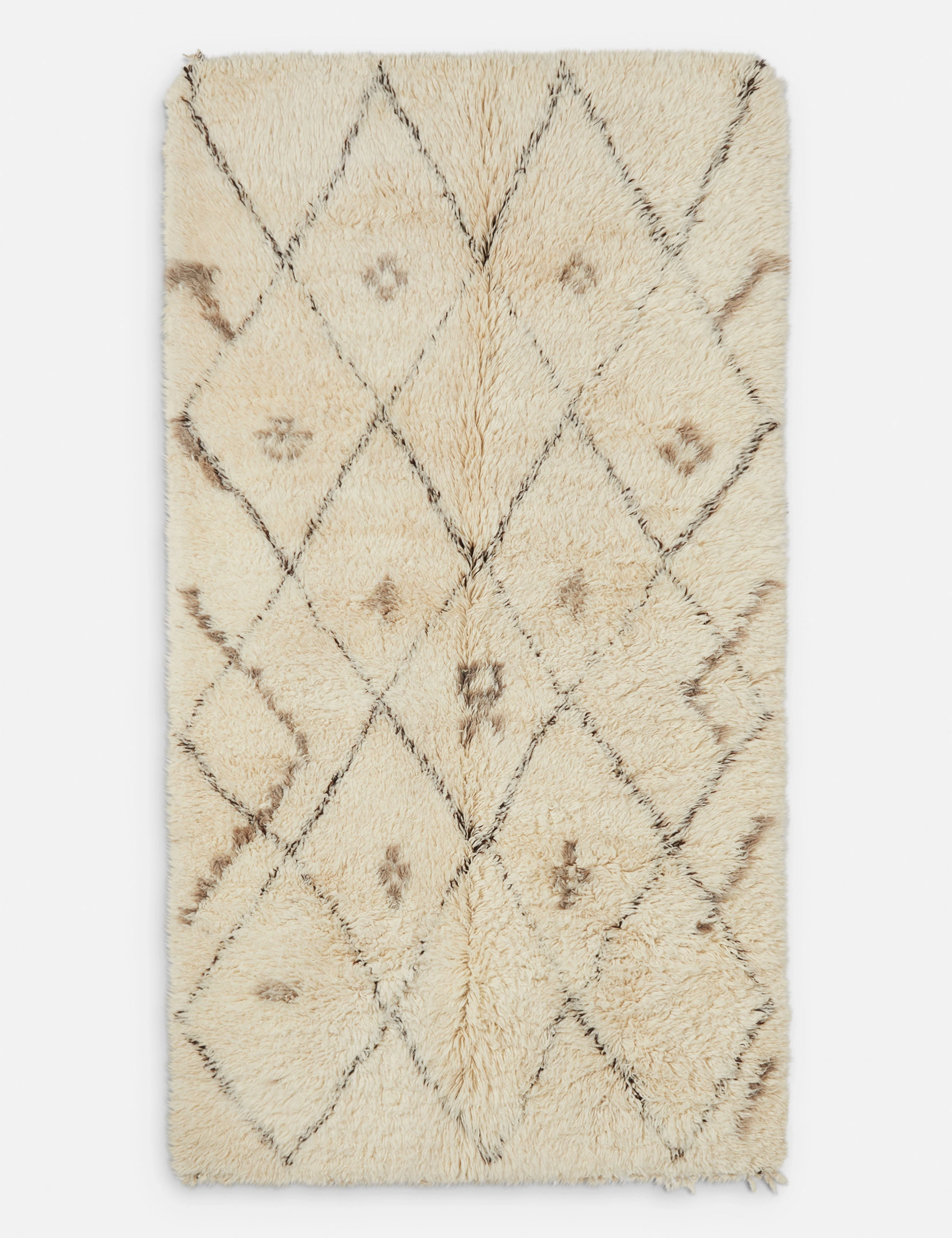 Vintage Moroccan Hand-Knotted Wool Rug No. 14, 5'1" x 9'3" trendy fashion rug