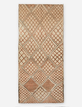 Vintage Moroccan Hand-Knotted Wool Rug No. 26, 6' x 13'3" trendy fashion rug