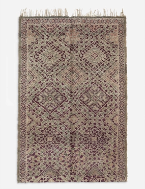 Vintage Moroccan Hand-Knotted Wool Rug No. 37, 6'8" x 10'4" trendy fashion rug