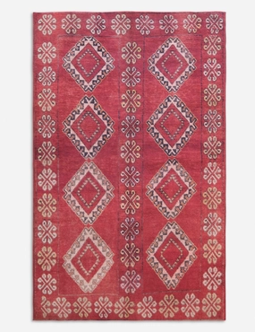Vintage Moroccan Hand-Knotted Wool Rug No. 47, 5'5 x 8'7 trendy fashion rug