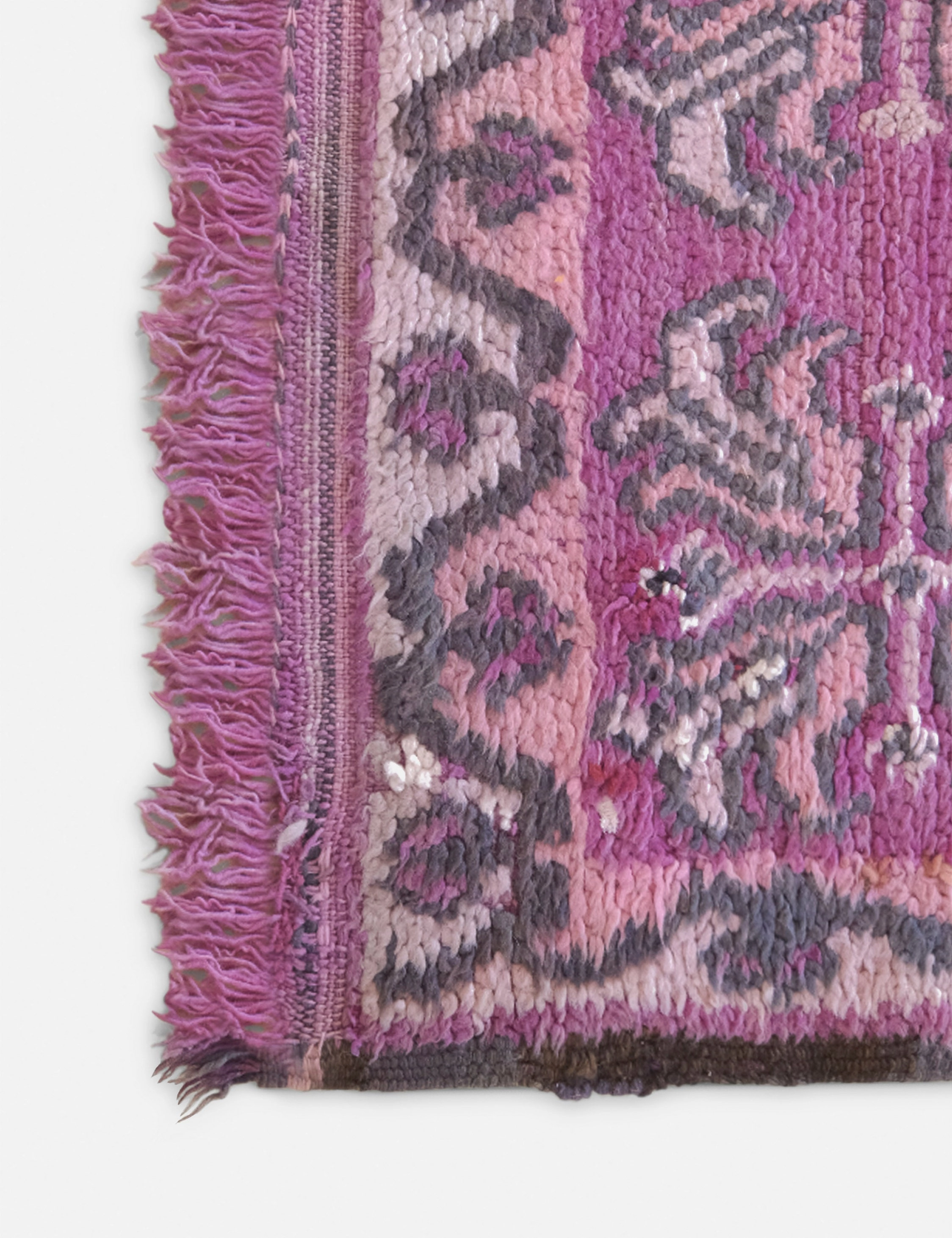 Vintage Moroccan Hand-Knotted Wool Rug No. 49, 6'4 x 11'4