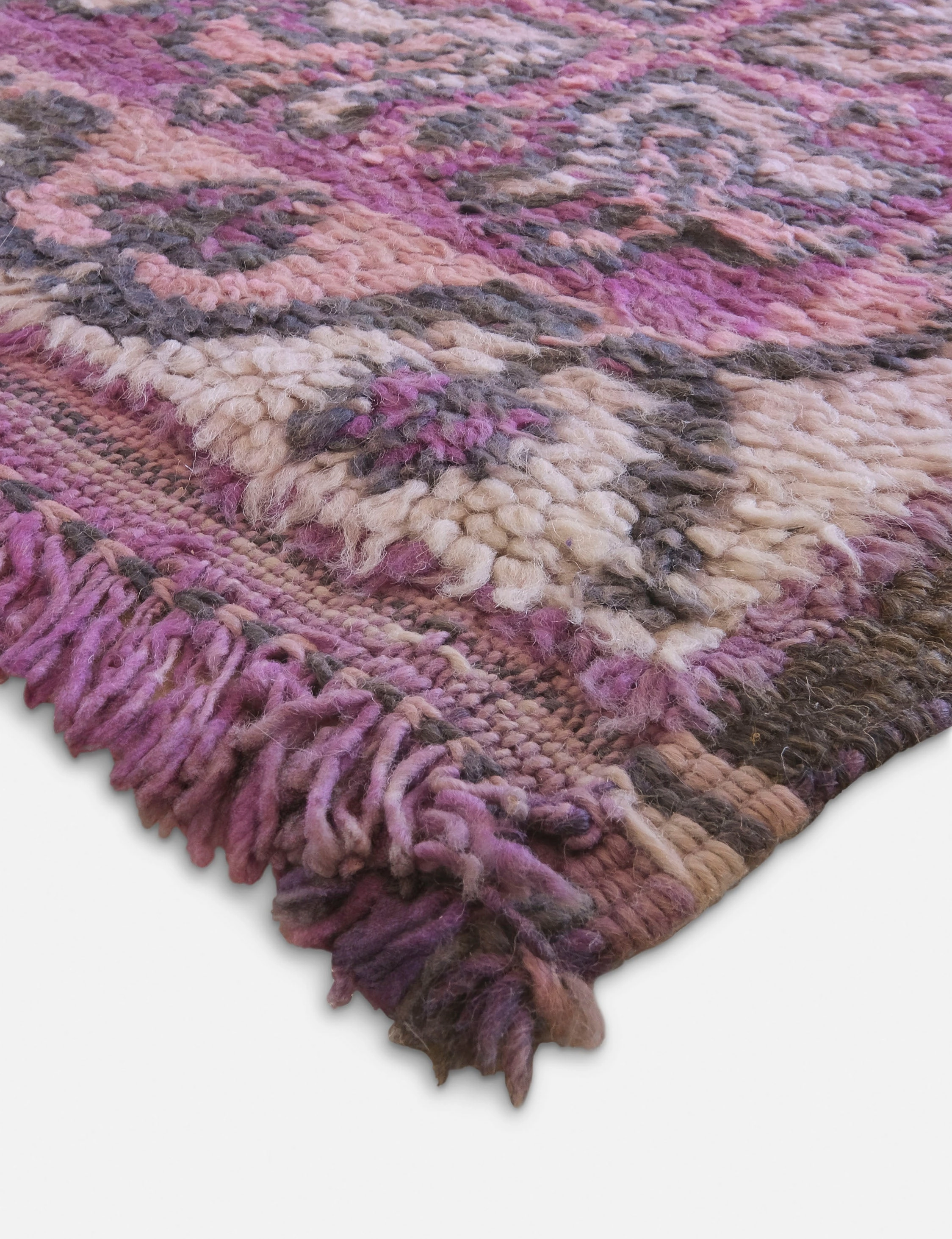 Vintage Moroccan Hand-Knotted Wool Rug No. 49, 6'4 x 11'4