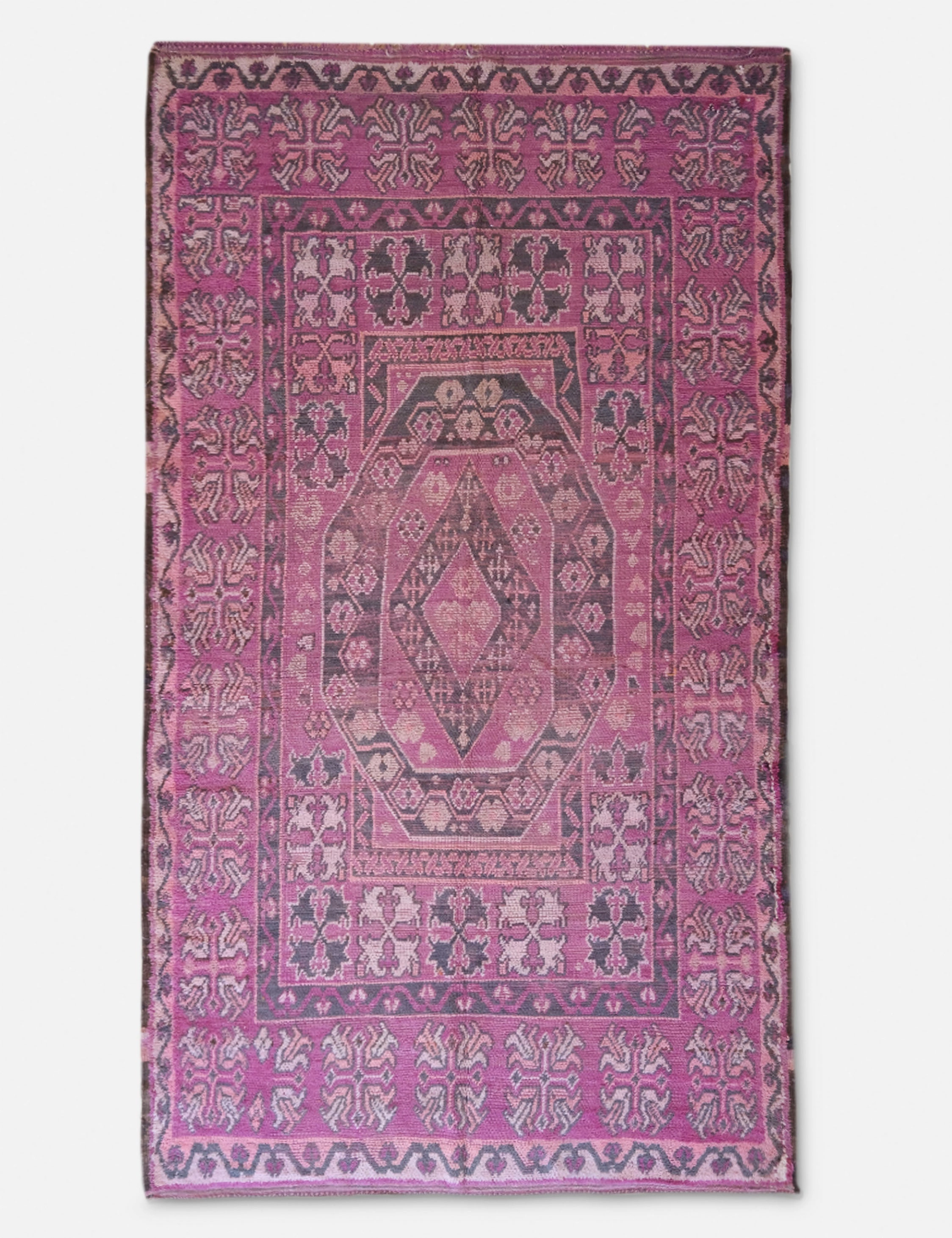 Vintage Moroccan Hand-Knotted Wool Rug No. 49, 6'4 x 11'4 trendy fashion rug