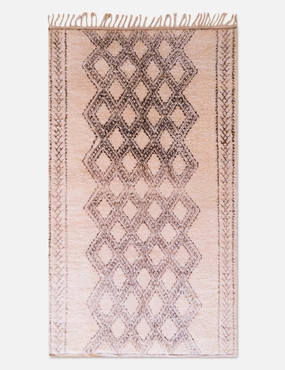 Vintage Moroccan Hand-Knotted Wool Rug No. 53, 6'11 x 11'11" trendy fashion rug