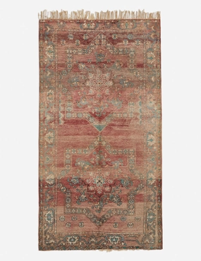 Vintage Moroccan Hand-Knotted Wool Runner Rug No. 4, 5'8" x 11'1" trendy fashion rug