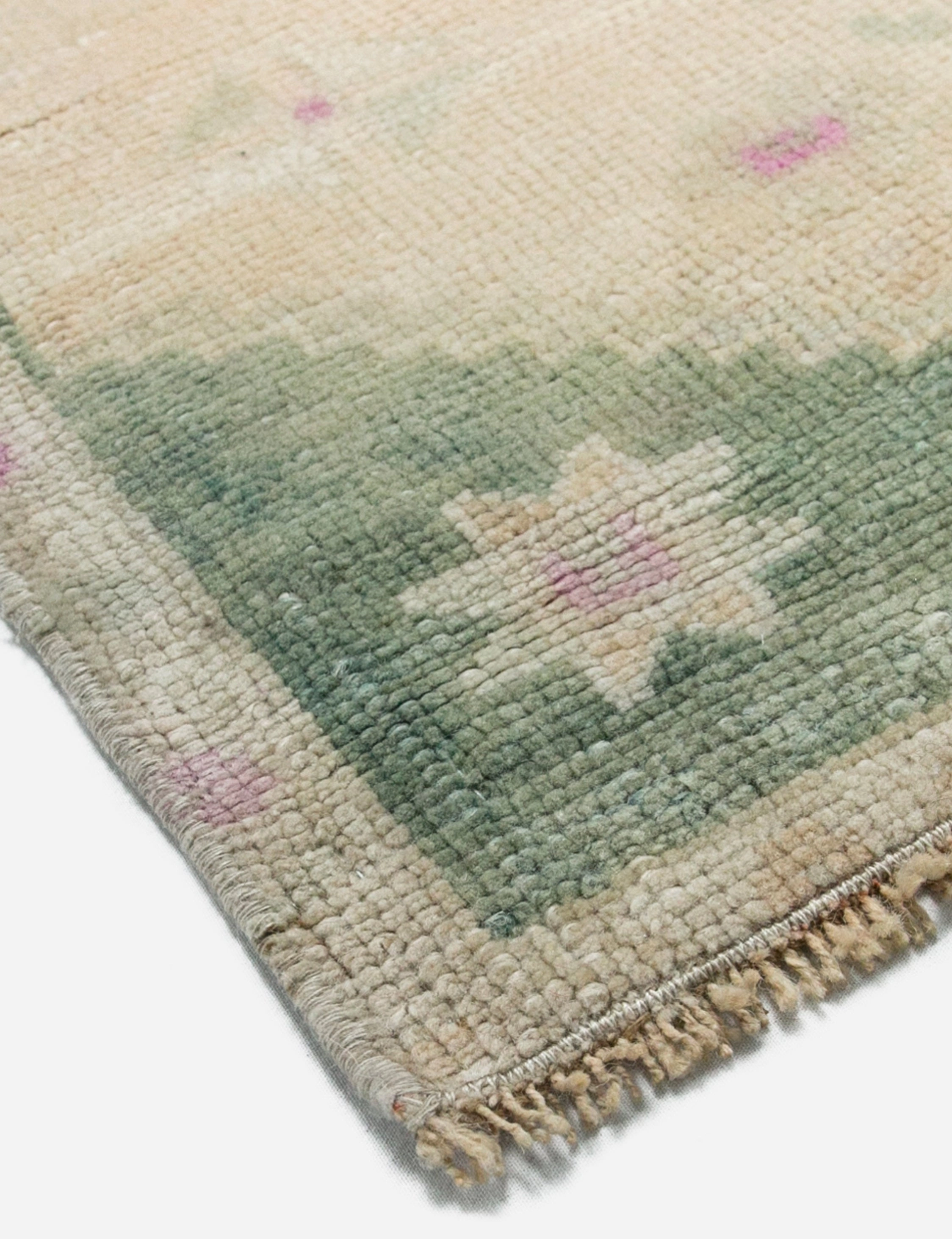 Vintage Turkish Hand-Knotted Wool Mini Rug No. 296, 1'9" x 3'
