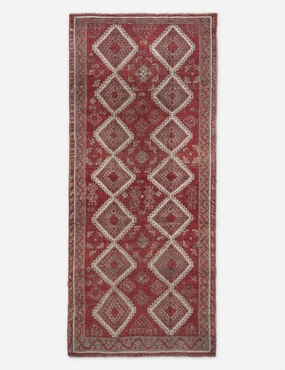 Vintage Turkish Hand-Knotted Wool Rug No. 234, 4'9" x 11'2" trendy fashion rug