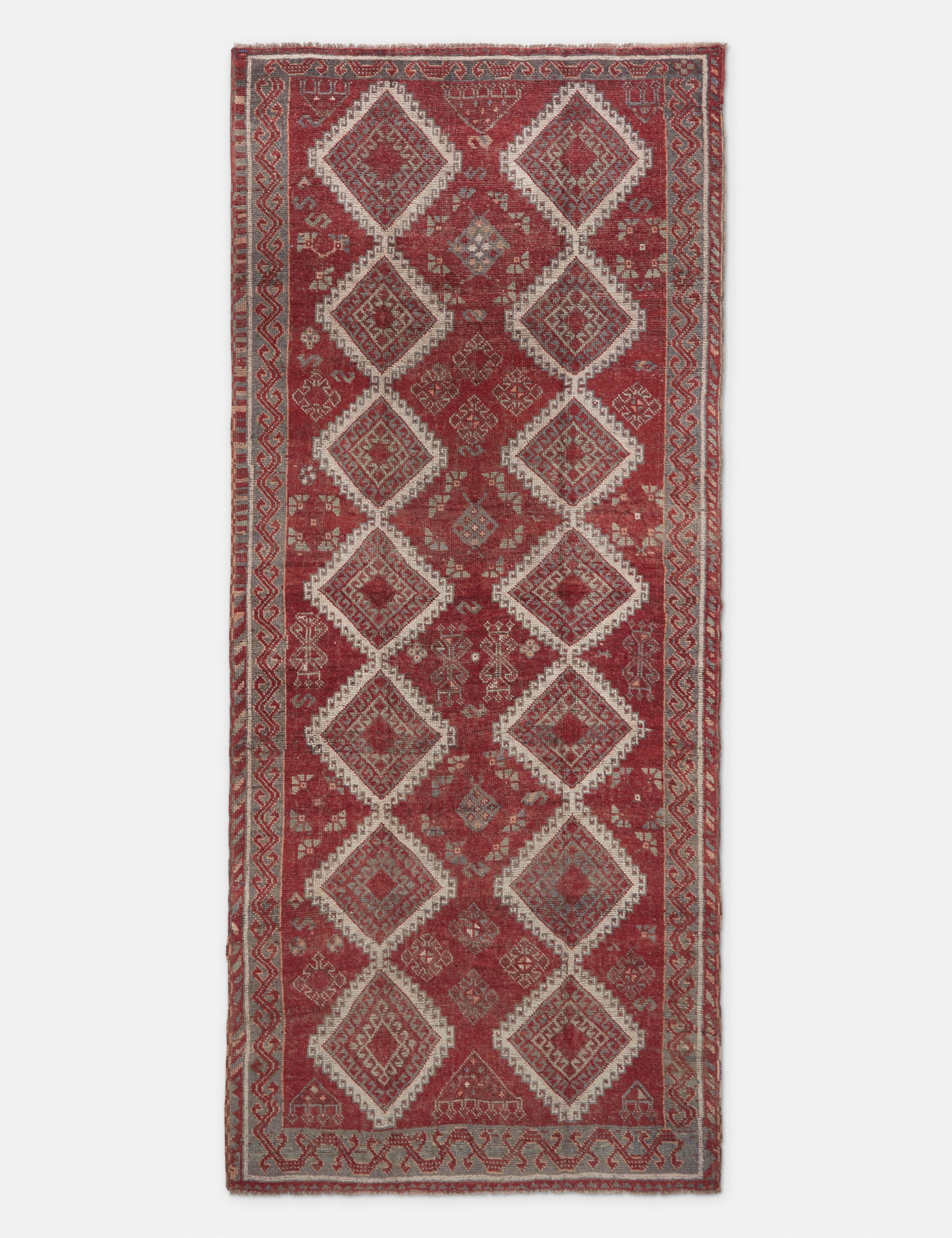 Vintage Turkish Hand-Knotted Wool Rug No. 234, 4'9" x 11'2" trendy fashion rug