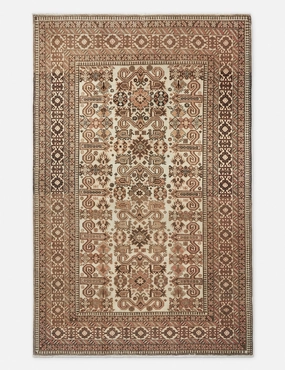 Vintage Turkish Hand-Knotted Wool Rug No. 237, 4'8" x 7' trendy fashion rug