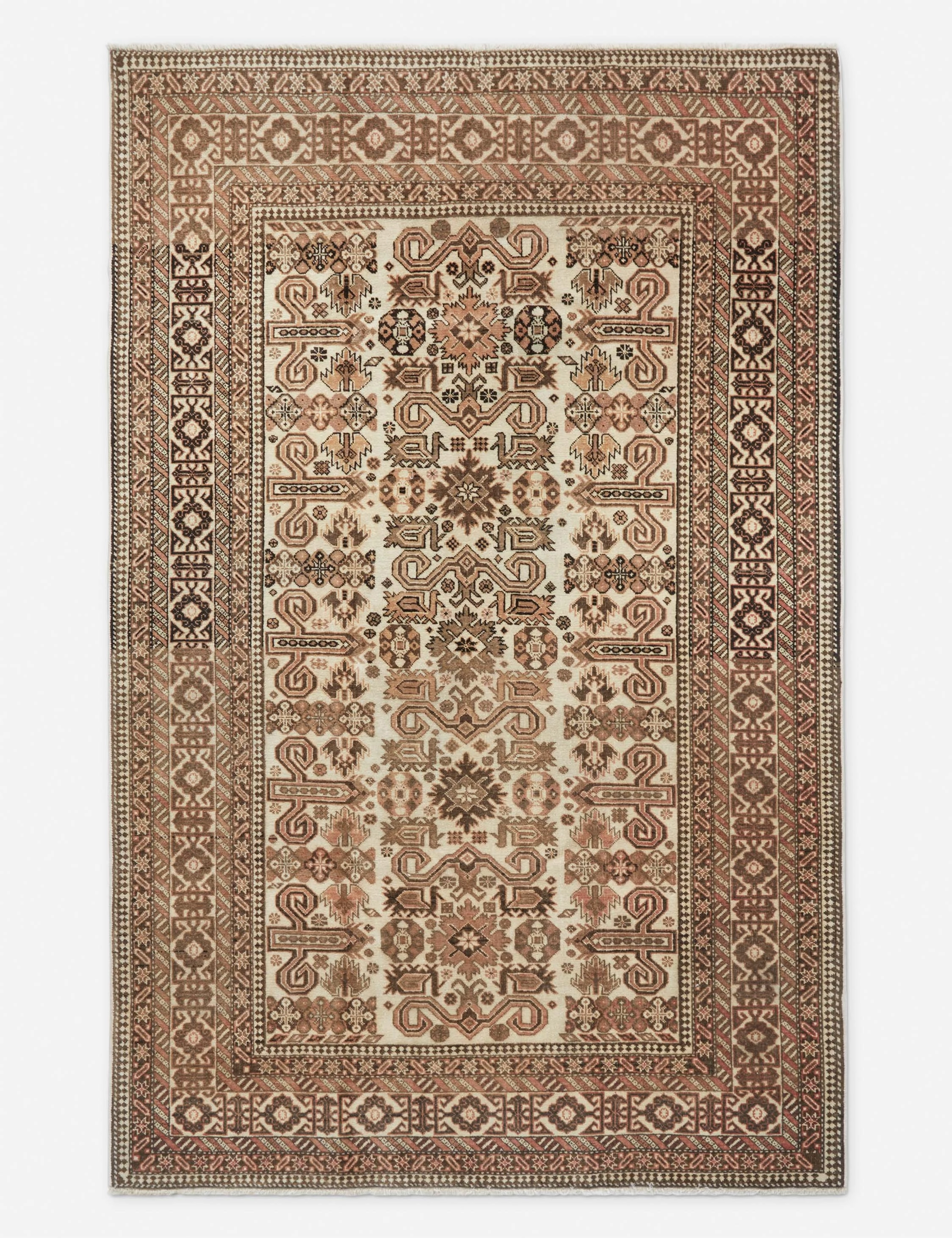 Vintage Turkish Hand-Knotted Wool Rug No. 237, 4'8" x 7' trendy fashion rug