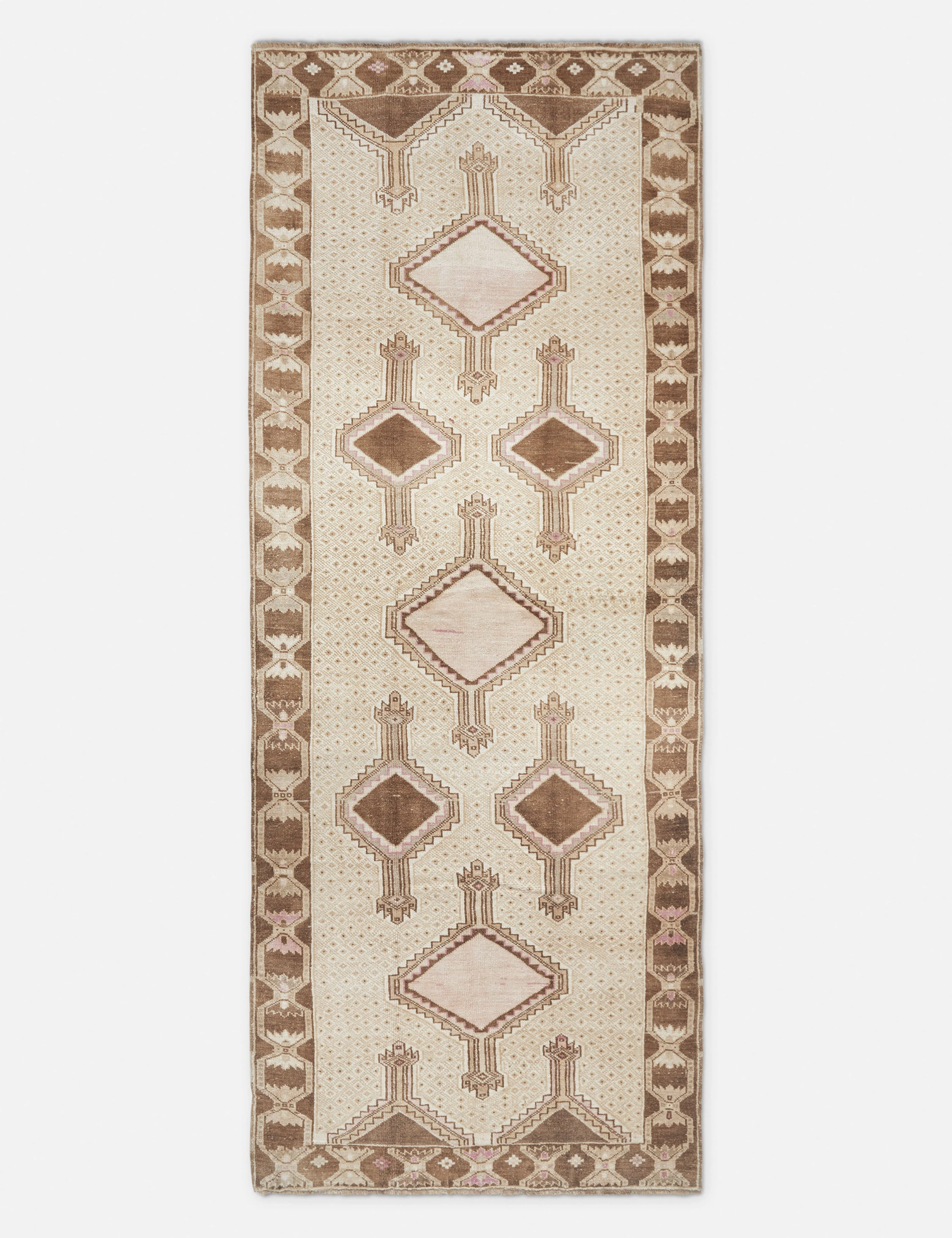 Vintage Turkish Hand-Knotted Wool Rug No. 238, 4'8" x 12'1" trendy fashion rug