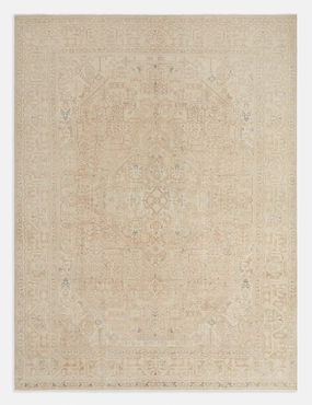 Vintage Turkish Hand-Knotted Wool Rug No. 263, 9'5" x 12'8" trendy fashion rug