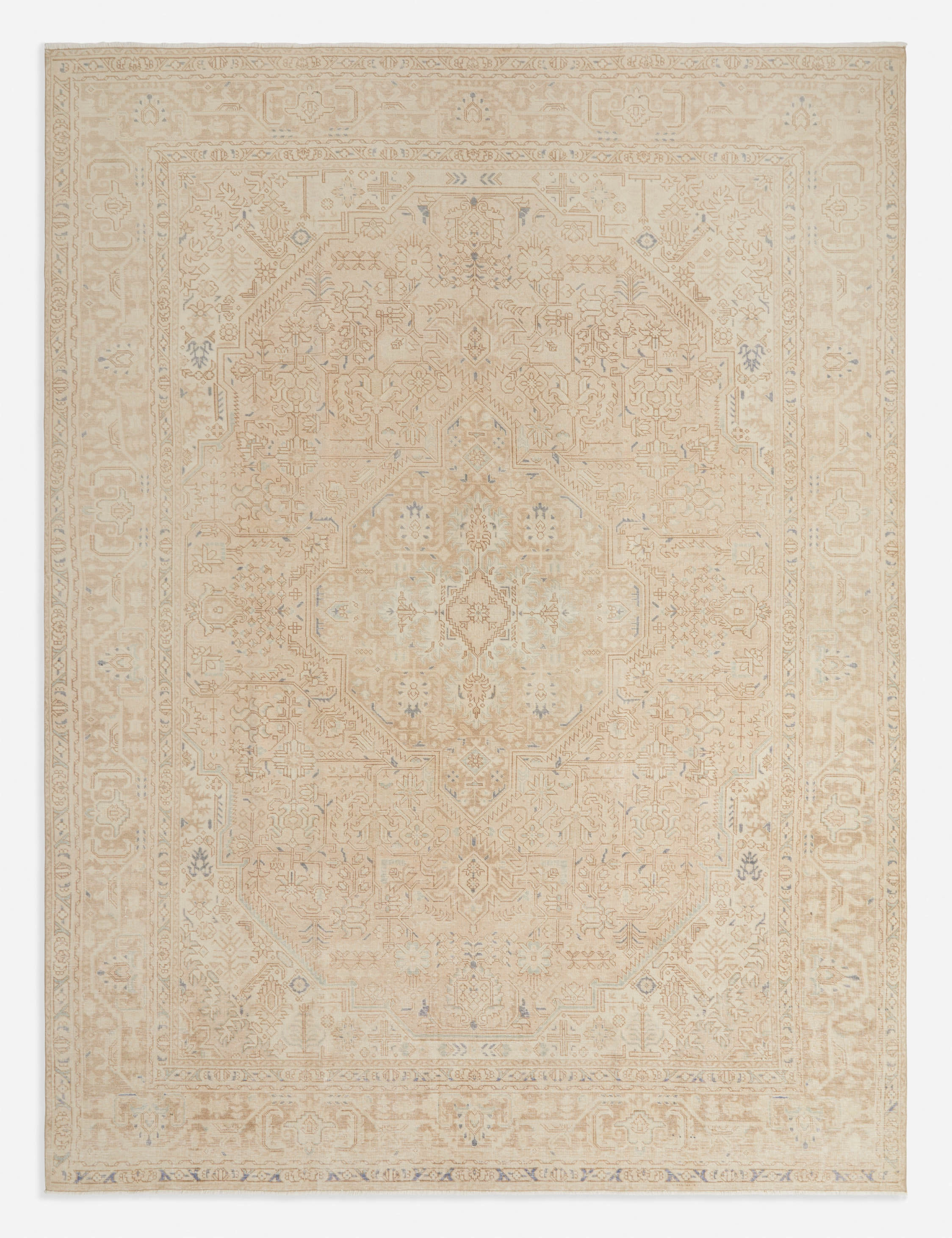 Vintage Turkish Hand-Knotted Wool Rug No. 263, 9'5" x 12'8" trendy fashion rug