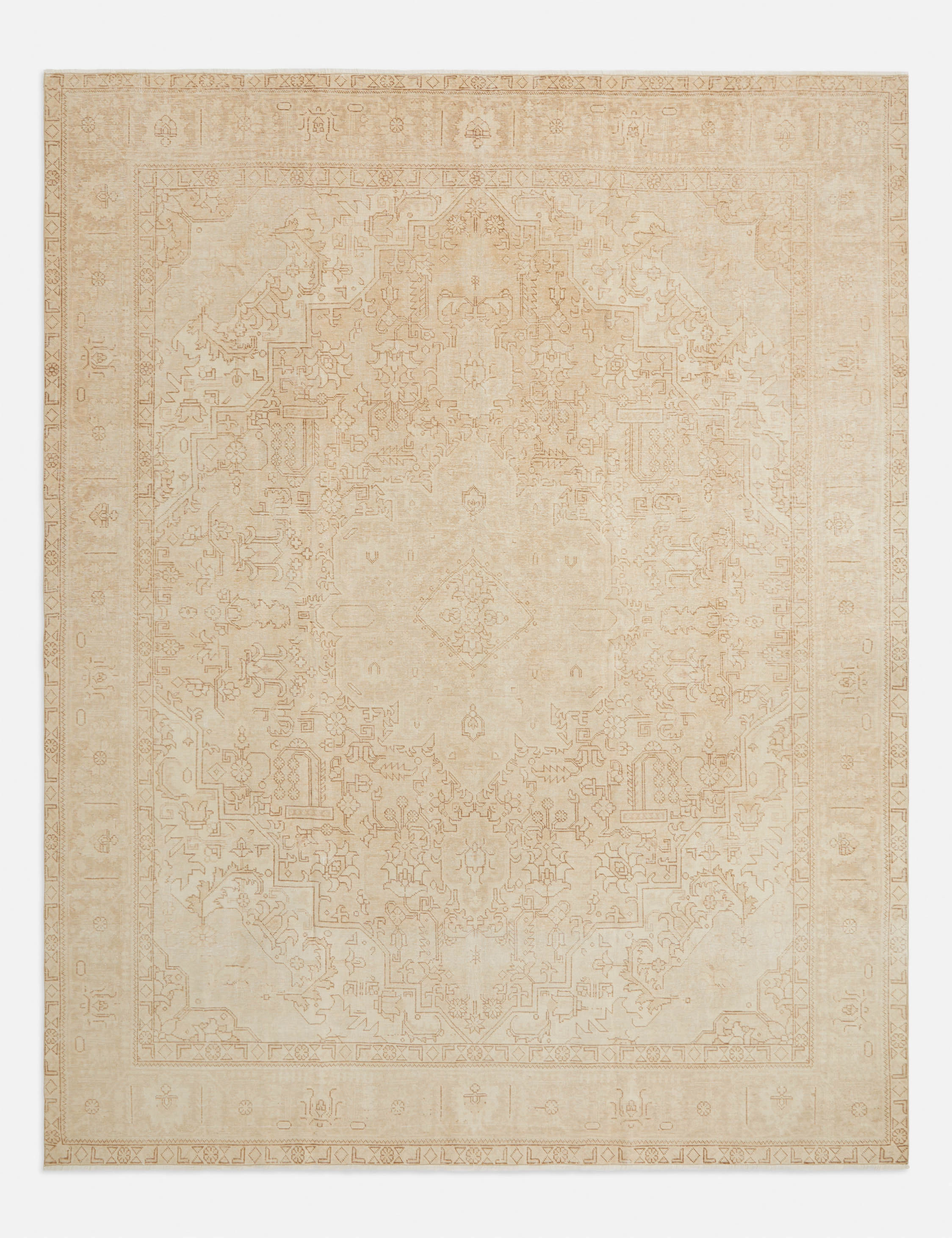 Vintage Turkish Hand-Knotted Wool Rug No. 264, 9'9" x 12'8" trendy fashion rug