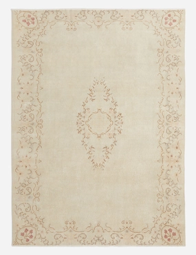 Vintage Turkish Hand-Knotted Wool Rug No. 272, 7'10" x 10'10" trendy fashion rug