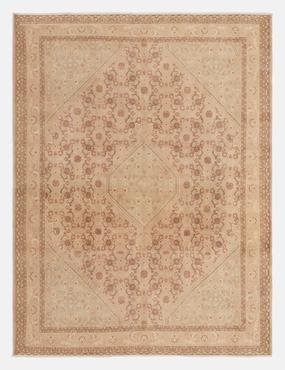 Vintage Turkish Hand-Knotted Wool Rug No. 274, 8'6" x 11'3" trendy fashion rug