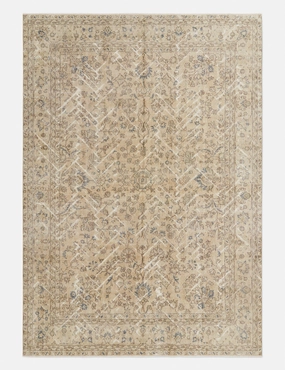 Vintage Turkish Hand-Knotted Wool Rug No. 277, 8'2" x 11'9" trendy fashion rug