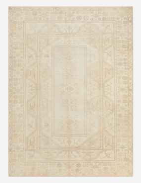 Vintage Turkish Hand-Knotted Wool Rug No. 278, 9'8" x 13'3" trendy fashion rug