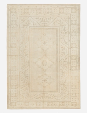 Vintage Turkish Hand-Knotted Wool Rug No. 281, 9'11" x 13'10" trendy fashion rug
