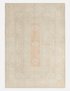 Vintage Turkish Hand-Knotted Wool Rug No. 282, 8'8" x 11'8" trendy fashion rug
