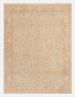Vintage Turkish Hand-Knotted Wool Rug No. 284, 9'8" x 12'10" trendy fashion rug