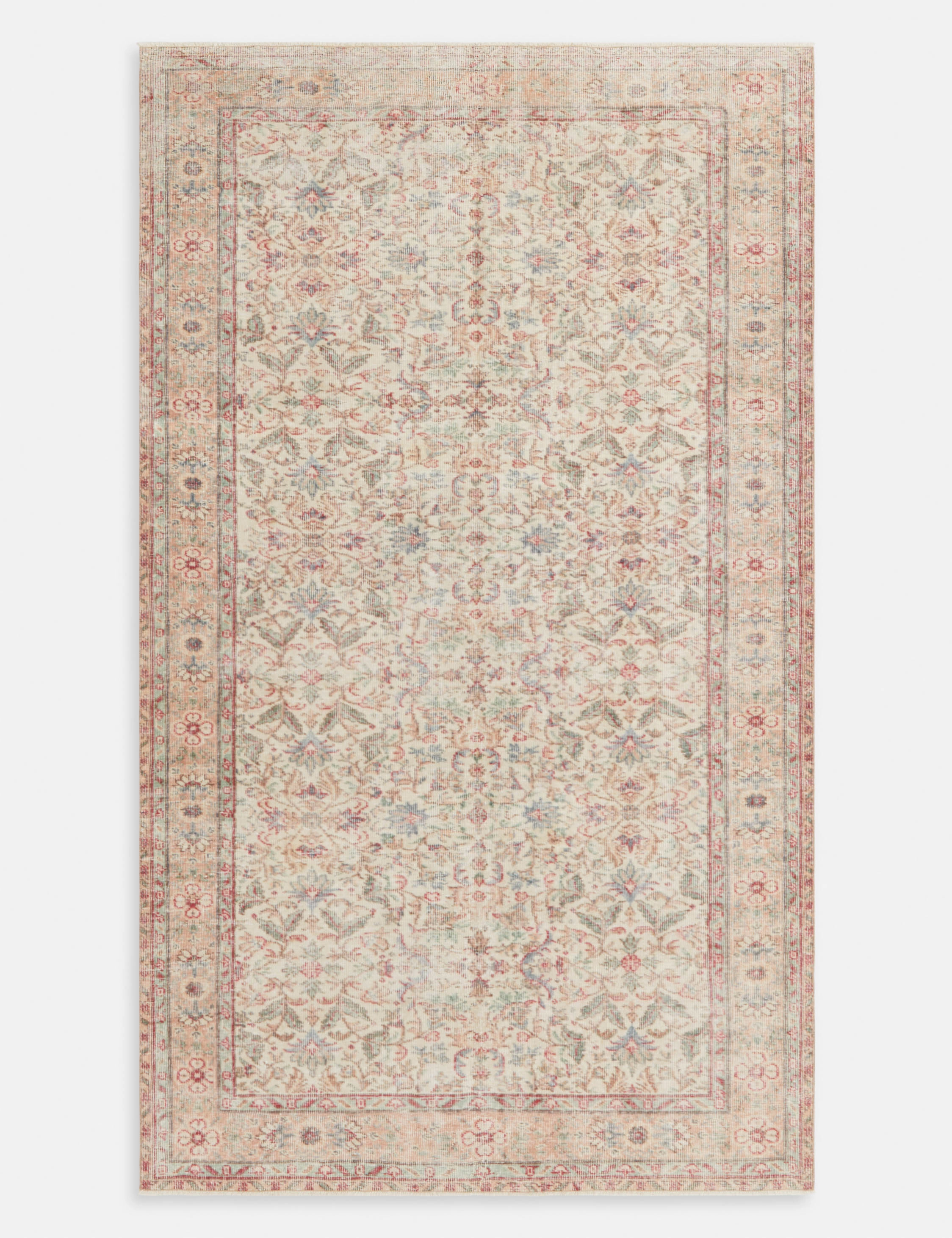 Vintage Turkish Hand-Knotted Wool Rug No. 289, 5'4" x 8'11" trendy fashion rug