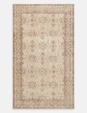 Vintage Turkish Hand-Knotted Wool Rug No. 290, 5'3" x 9'1" trendy fashion rug