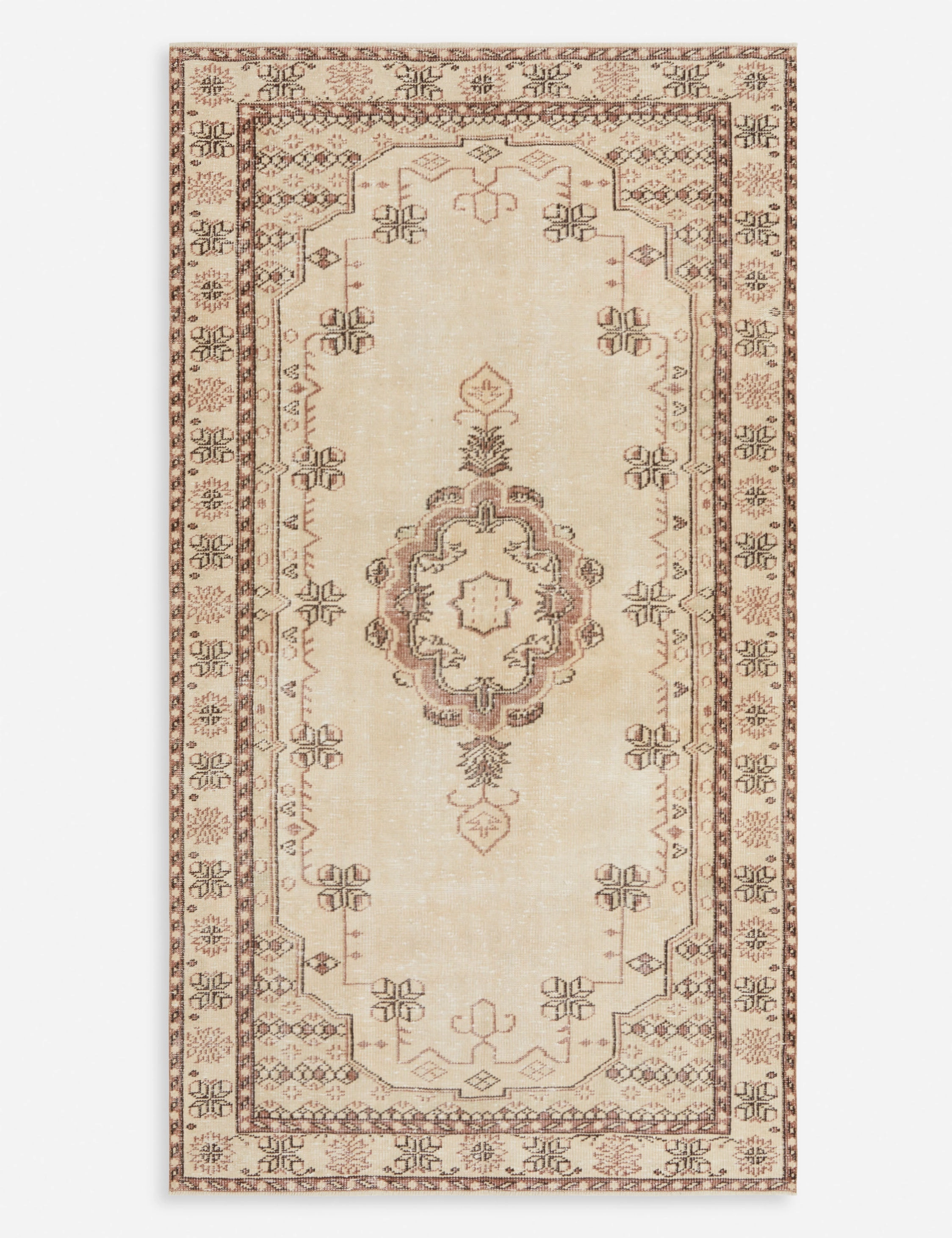 Vintage Turkish Hand-Knotted Wool Rug No. 294, 4'10" x 8'11" trendy fashion rug