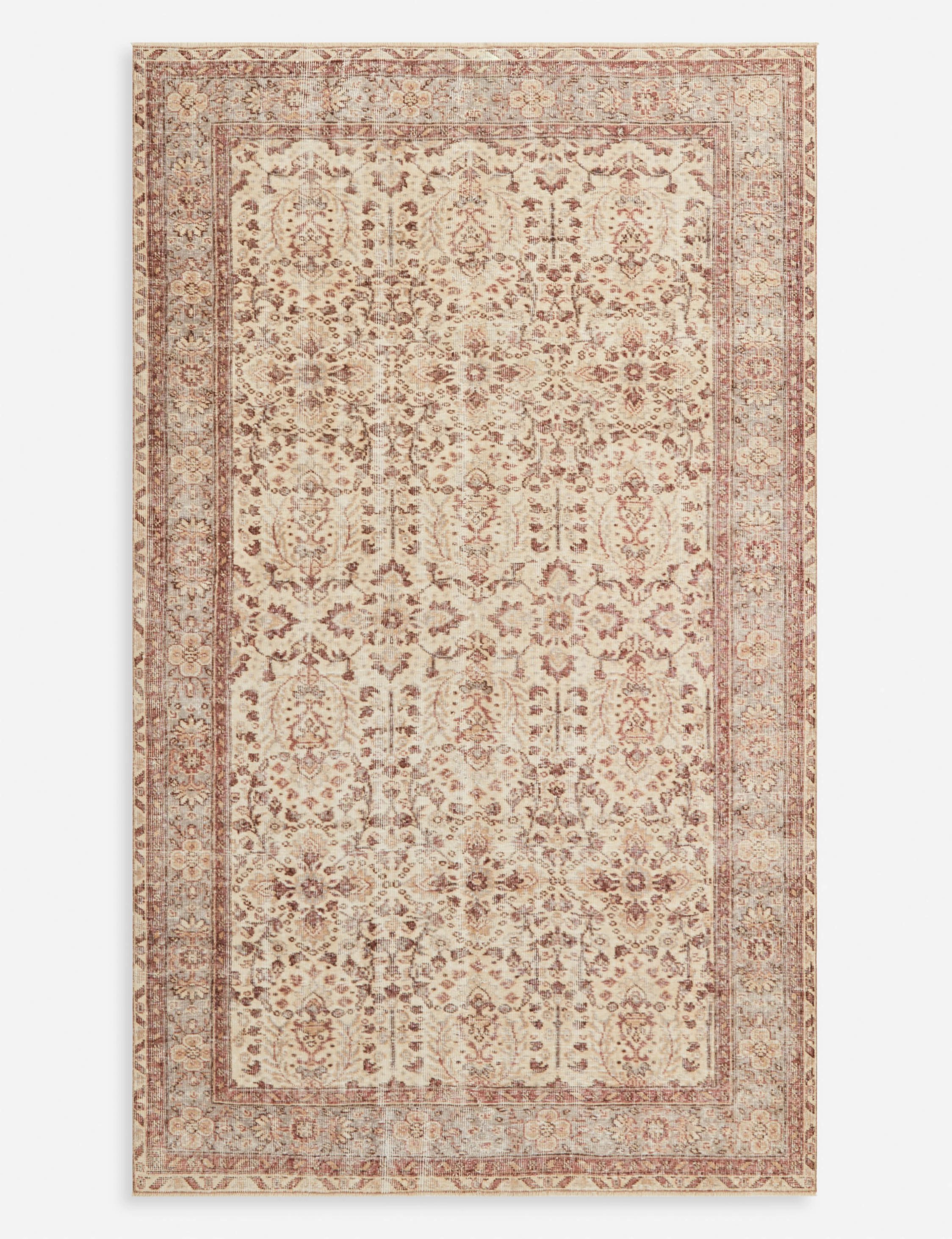 Vintage Turkish Hand-Knotted Wool Rug No. 295, 5'4" x 8'12" trendy fashion rug