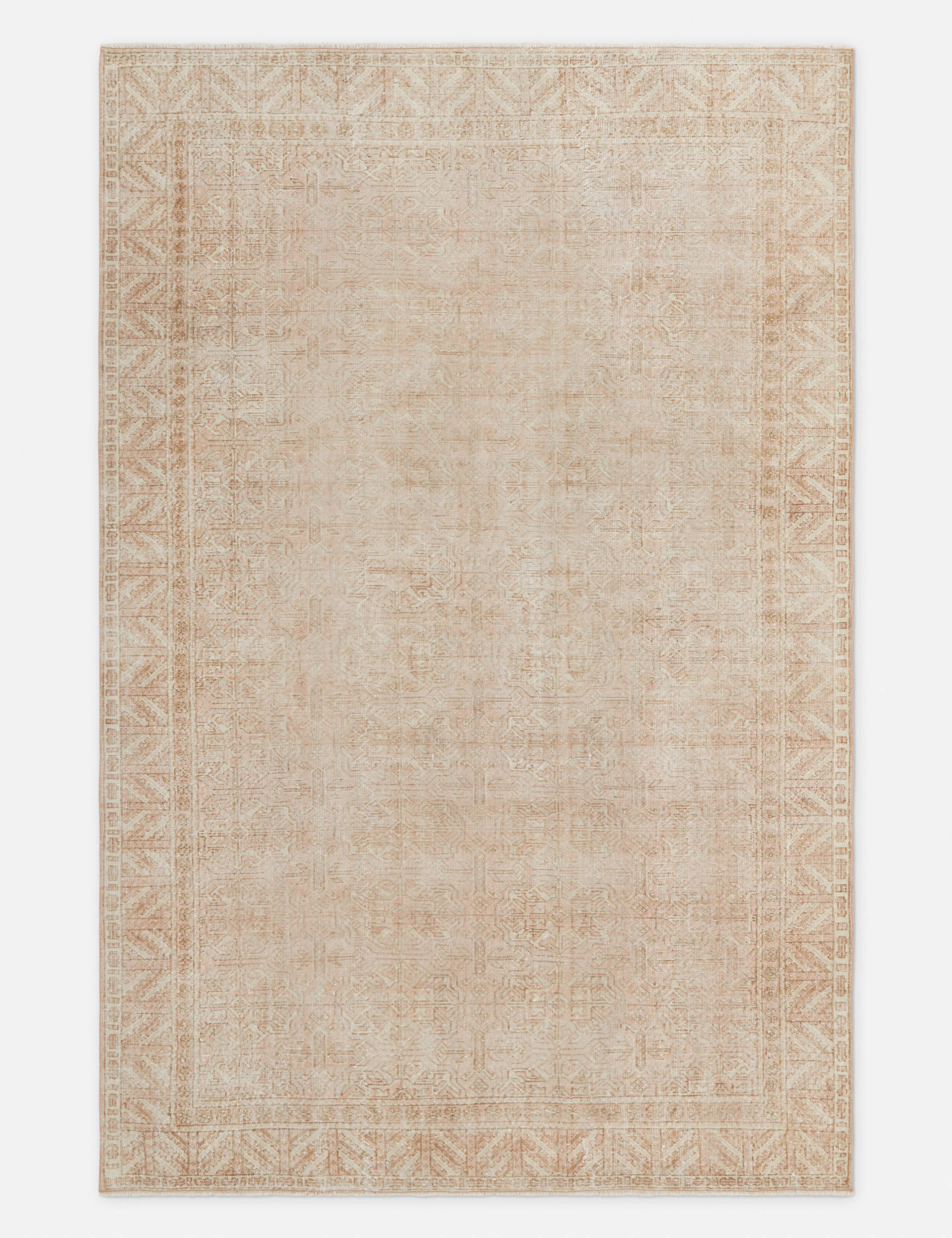 Vintage Turkish Hand-Knotted Wool Rug No. 301, 6'9" x 10'3" trendy fashion rug