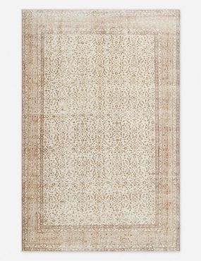 Vintage Turkish Hand-Knotted Wool Rug No. 306, 6'2" x 9'6" trendy fashion rug