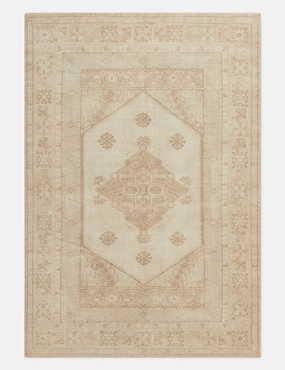 Vintage Turkish Hand-Knotted Wool Rug No. 309, 5'5" x 7'10" trendy fashion rug