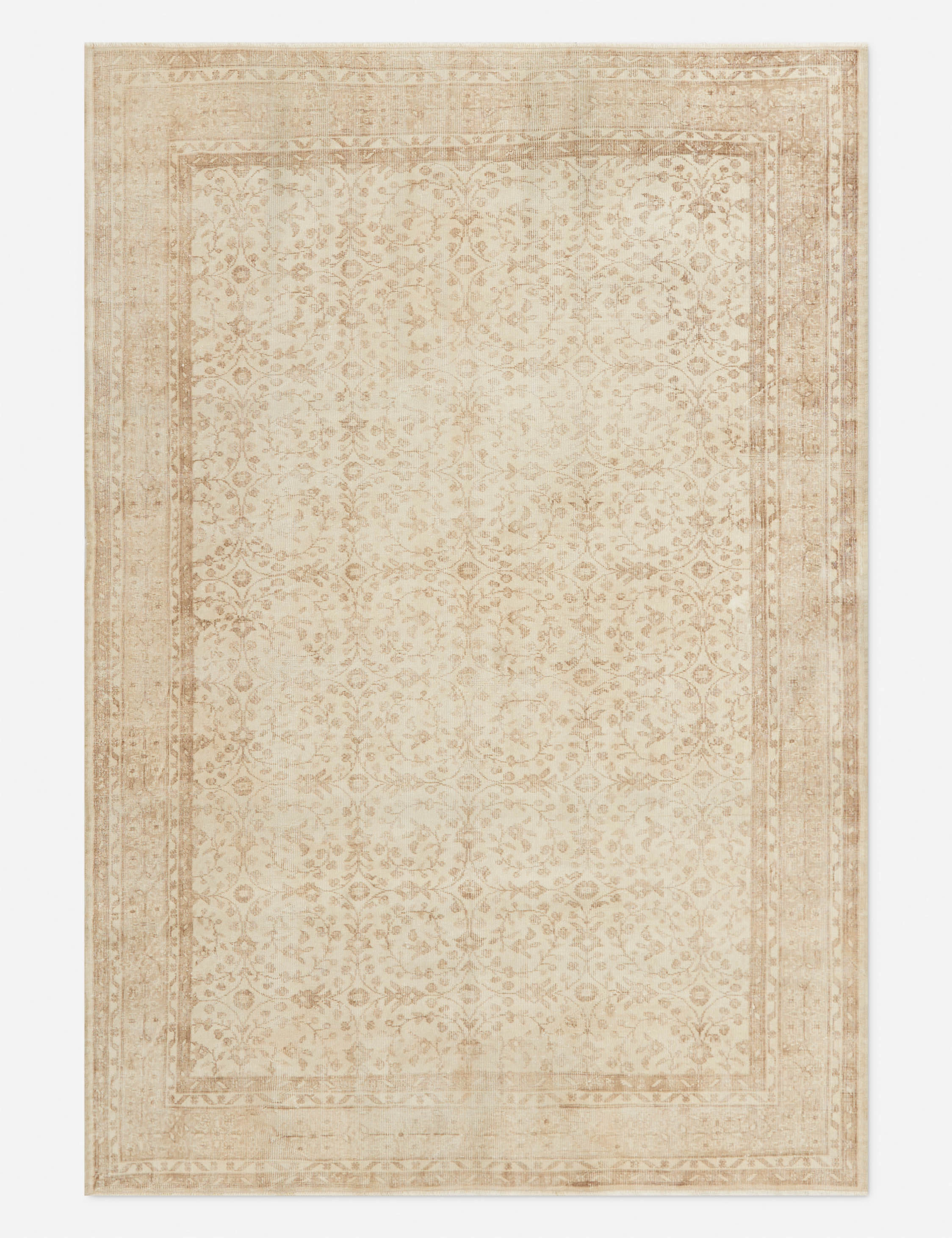 Vintage Turkish Hand-Knotted Wool Rug No. 311, 6'8" x 9'8" trendy fashion rug