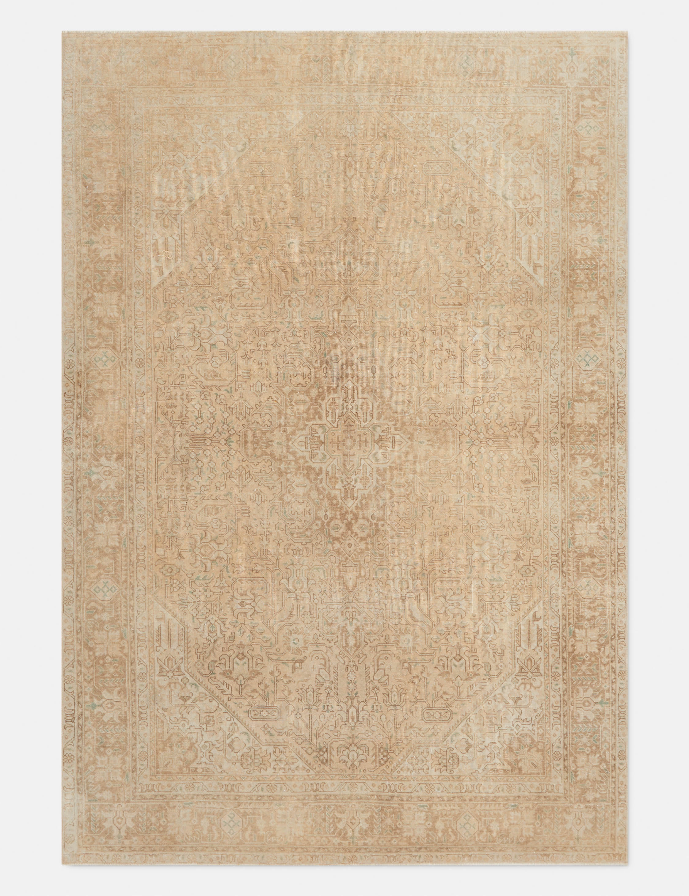 Vintage Turkish Hand-Knotted Wool Rug No. 315, 6'5" x 9'4" trendy fashion rug