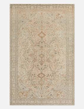 Vintage Turkish Hand-Knotted Wool Rug No. 322, 6'4" x 10'4" trendy fashion rug