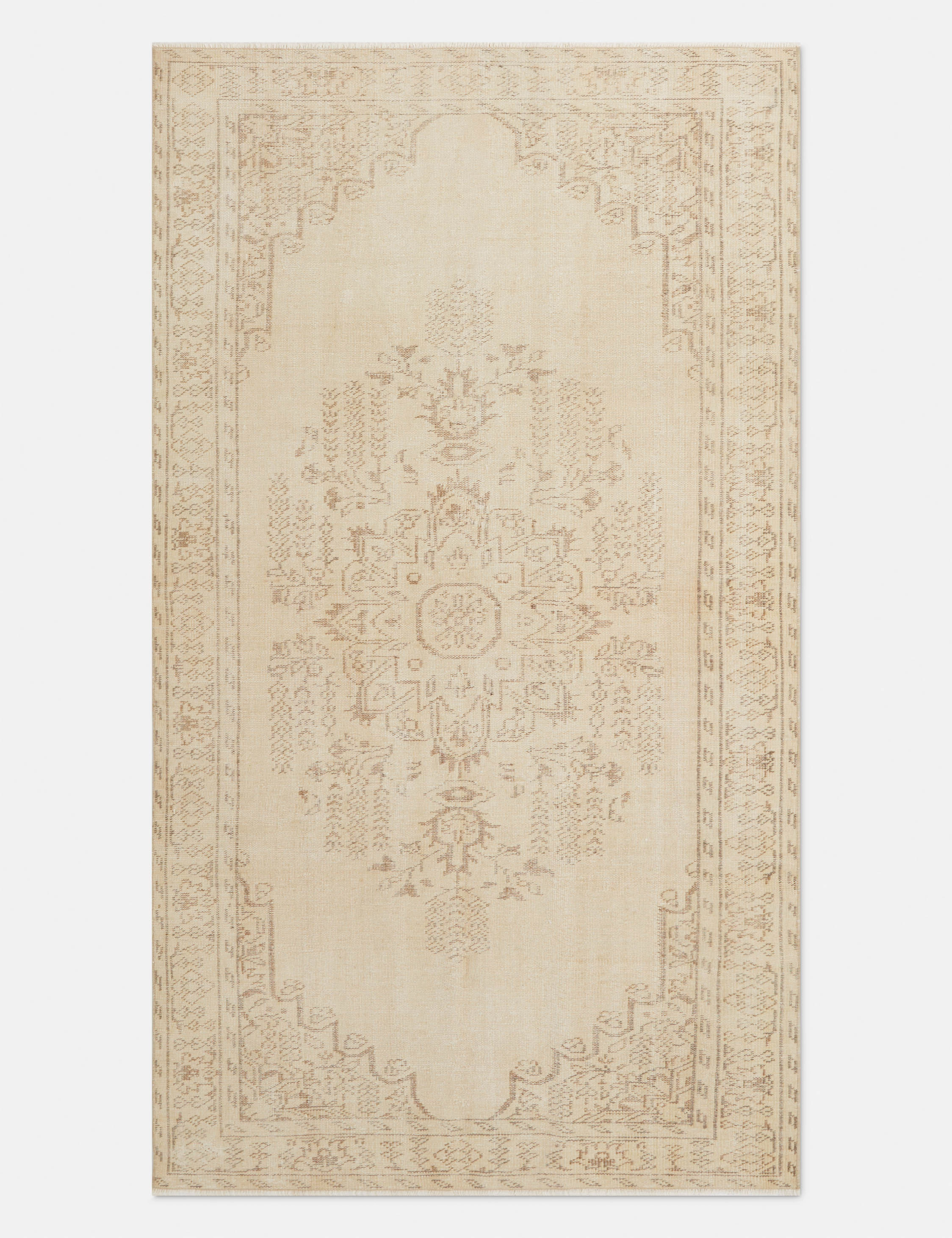 Vintage Turkish Hand-Knotted Wool Rug No. 327, 5'3" x 9'5" trendy fashion rug