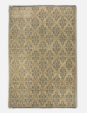 Vintage Turkish Hand-Knotted Wool Rug No. 370, 5'1" x 7'4" trendy fashion rug