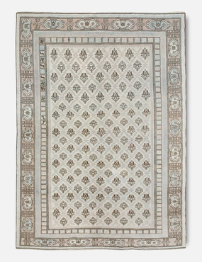 Vintage Turkish Hand-Knotted Wool Rug No. 372, 5'11" x 8'9" trendy fashion rug