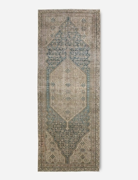 Vintage Turkish Hand-Knotted Wool Rug No. 373, 5'5" x 14'10" trendy fashion rug