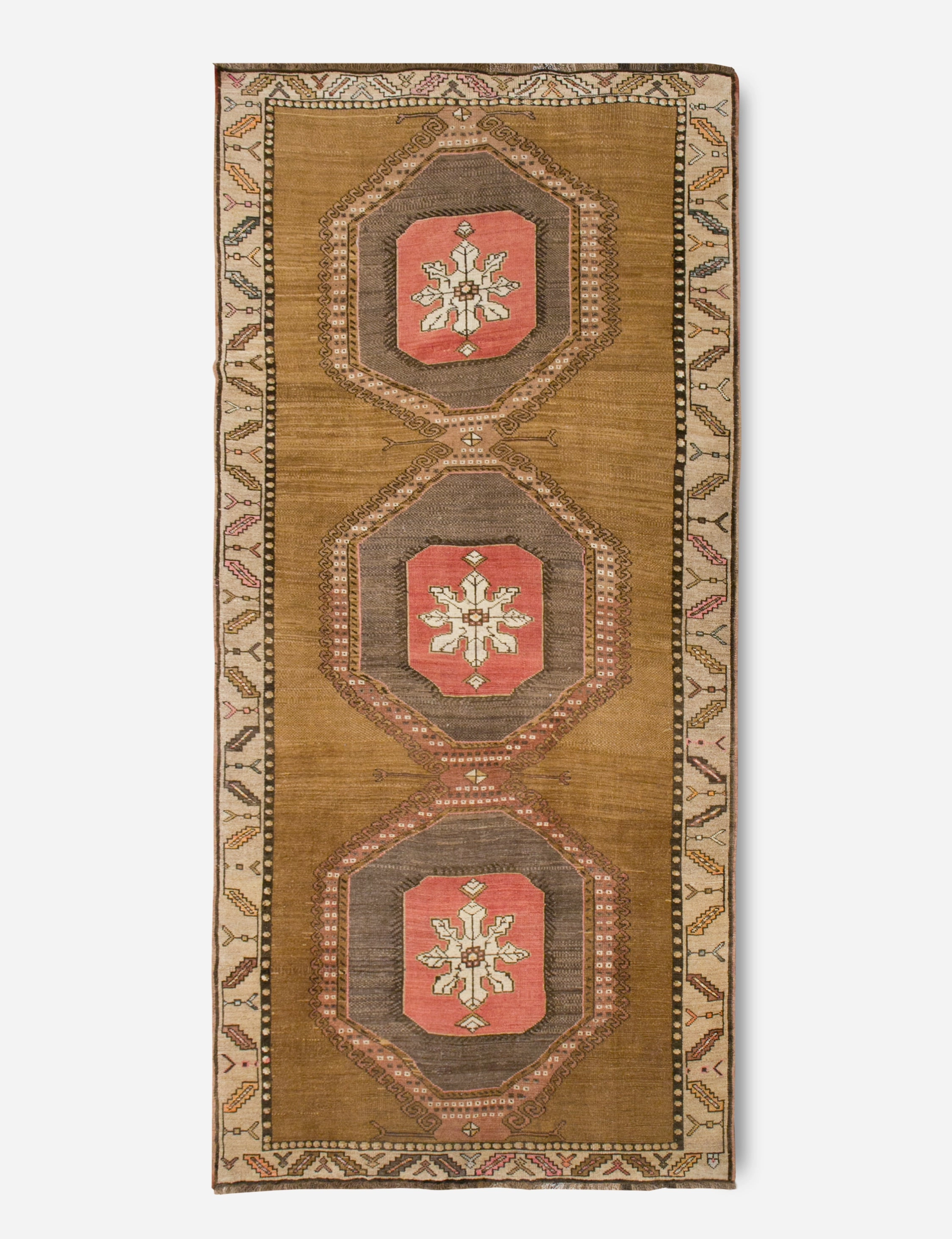 Vintage Turkish Hand-Knotted Wool Rug No. 374, 5'6" x 12'2" trendy fashion rug