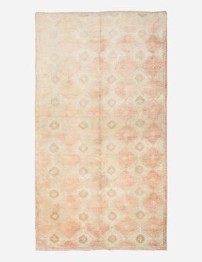 Vintage Turkish Hand-Knotted Wool Rug No. 380, 6'4" x 11'11" trendy fashion rug