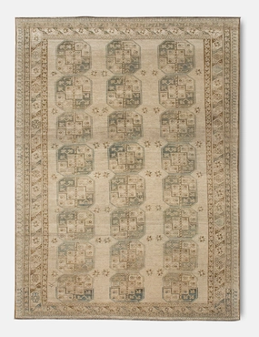 Vintage Turkish Hand-Knotted Wool Rug No. 388, 7'10" x 10'10" trendy fashion rug