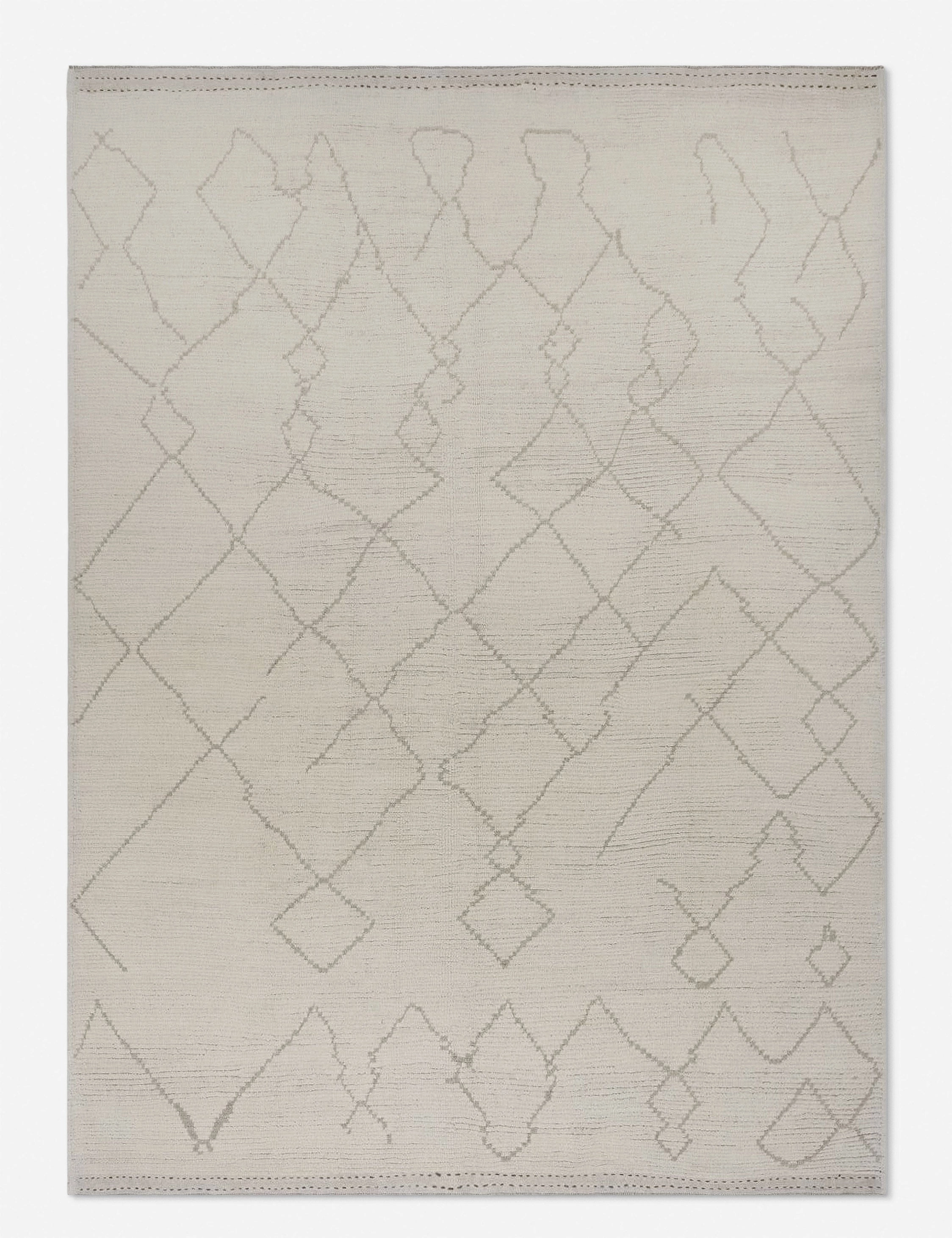 Vintage Turkish Hand-Knotted Wool Rug No. 399, 8'1" x 10'8" trendy fashion rug