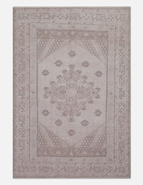 Vintage Turkish Hand-Knotted Wool Rug No. 404, 6' x 8'7" trendy fashion rug