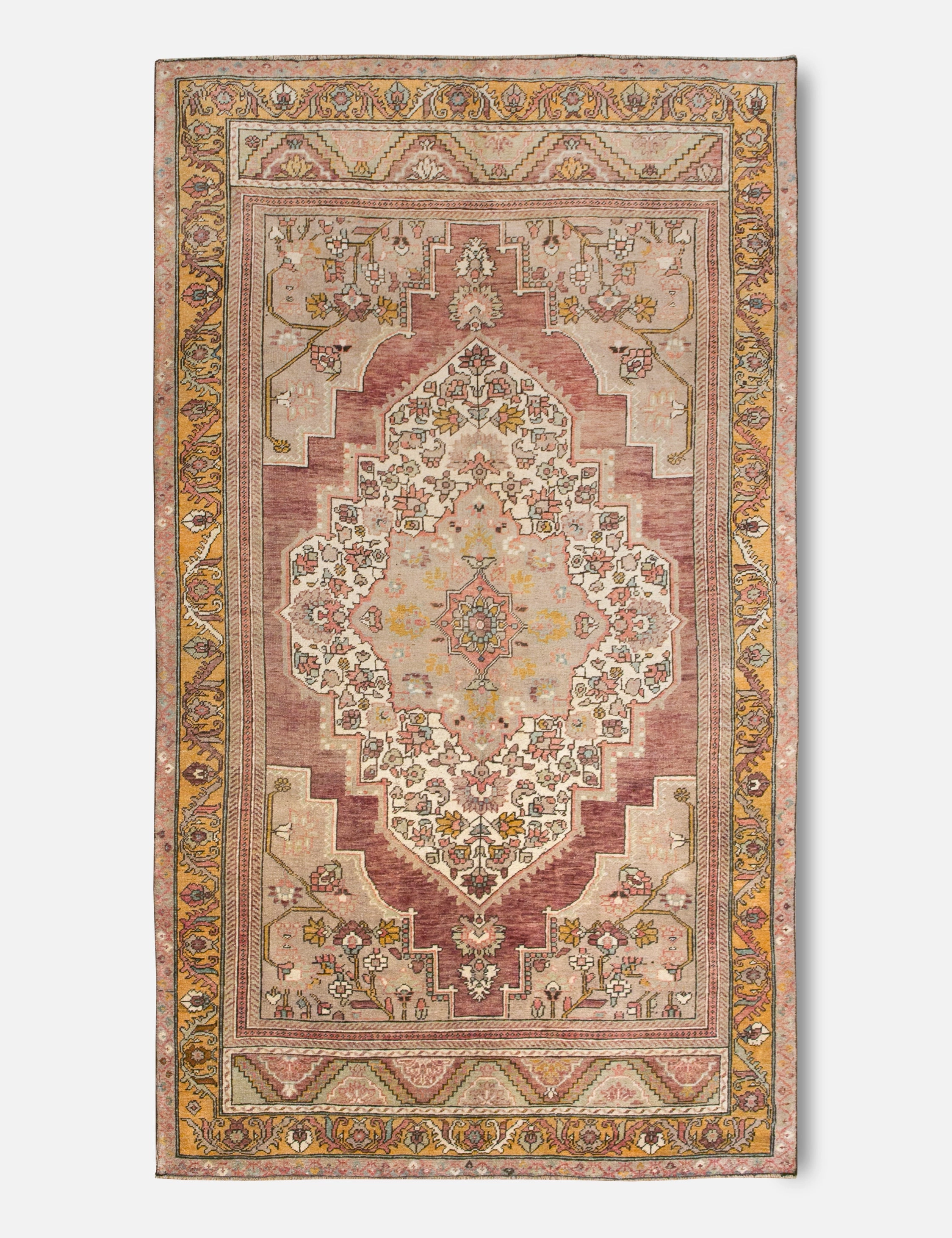 Vintage Turkish Hand-Knotted Wool Rug No. 406, 5'3" x 10' trendy fashion rug