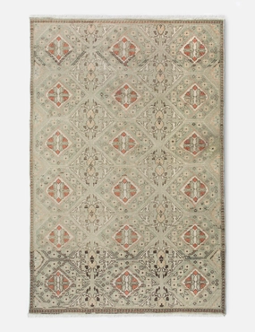Vintage Turkish Hand-Knotted Wool Rug No. 408, 4' x 6'9" trendy fashion rug