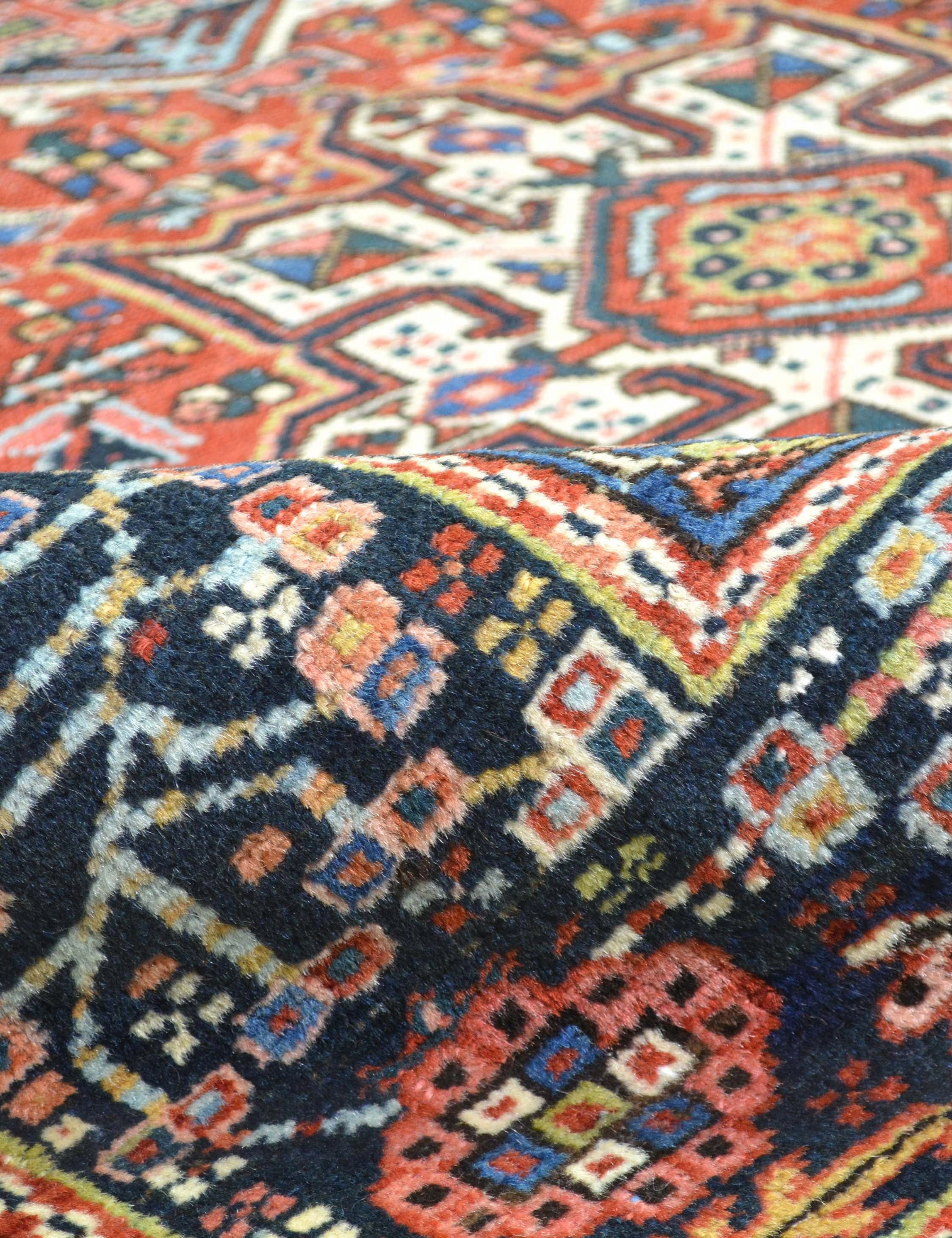 Vintage Turkish Hand-Knotted Wool Rug No. 412, 4'8" x 6'